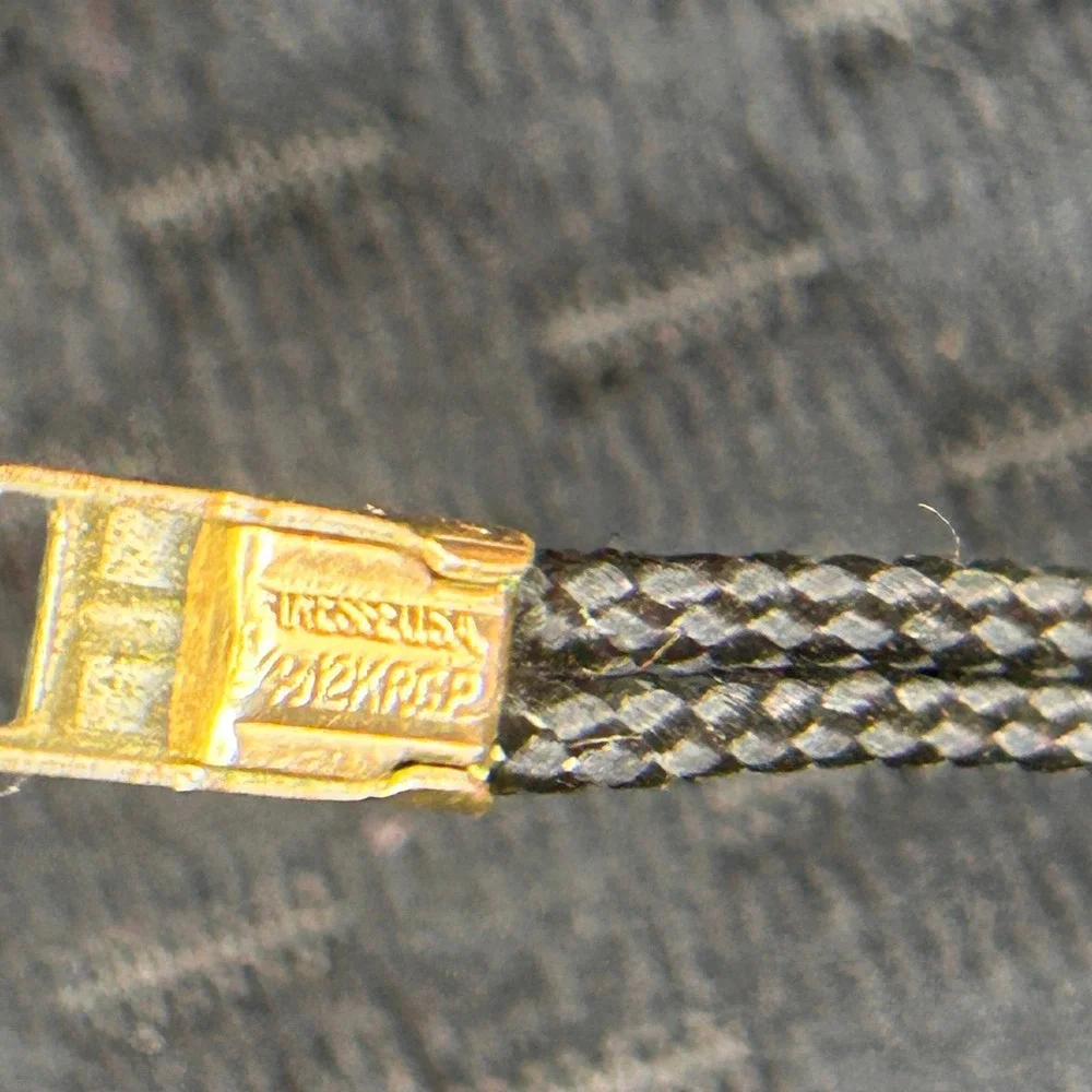 Vintage Westclox 17 Jewels Manual‎ Wind Octagon Cocktail Watch Black Cord Tested